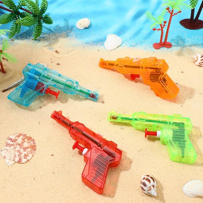 Leyndo 50 Pack Water Gun for Kids Mini Water Gun Bulk Small Colorful Blaster Plastic Squirt Pistol for Boys Girls Outdoor Beach Game Summer Swimming Pool Party Favors(Bright Color)