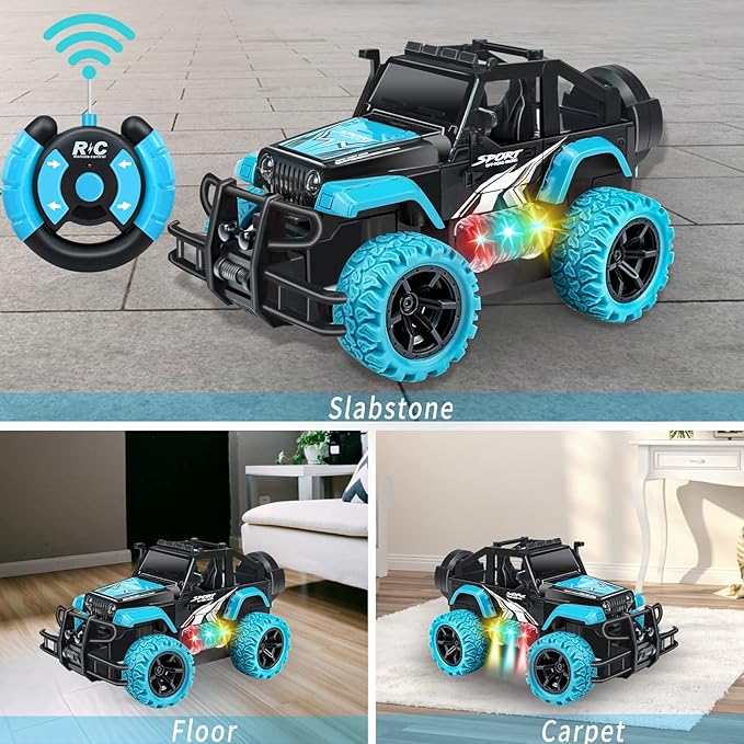 2 Pack Remote Control Car for Girls, Purple and Blue Rc Race Car Toy for Kids 3-5 6 7 8-12 Years