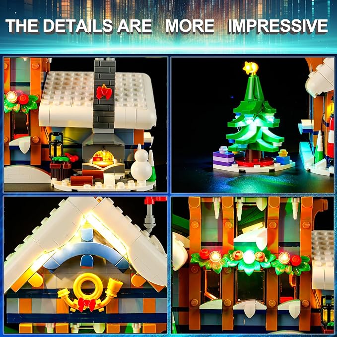 LED Light Kit for Lego 10339 Santa's Post Office, Christmas Décor Lights Building Set, Compatible with Lego 10339 Building Blocks Model(Not Include Blocks Set)