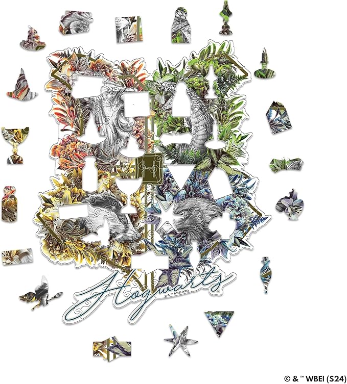 CRAFTHUB Harry Potter Puzzle – Utilitarian Romance – A3 Size – Wooden Jigsaw Puzzles for Adults – 160 Unique Shaped Pieces – Officially Licensed Merchandise – 10.9" x 13"