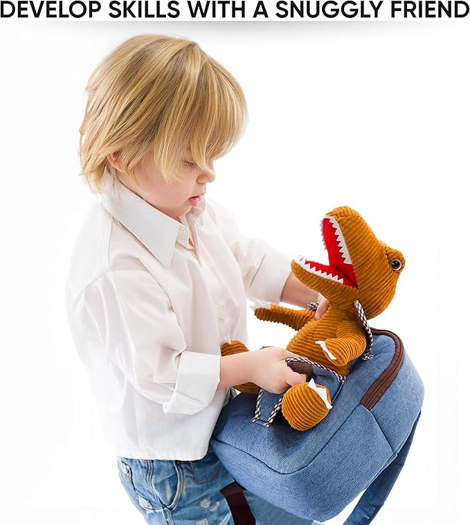 Dinosaur Toys for Kids 3-5, Dinosaur Toys for Kids 2-4, Birthday Gifts for 2 Year Old Boy, Gifts for 3 Year Old Boys, Toddler Backpack