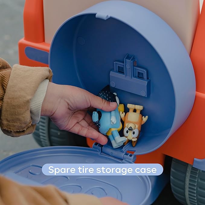 Bluey 6V Ride On Car for Toddlers - Interactive Electric Car for Kids with Sound Effects & Music, Riding Toy for Boys & Girls, Includes 6V Rechargeable Battery & Charger