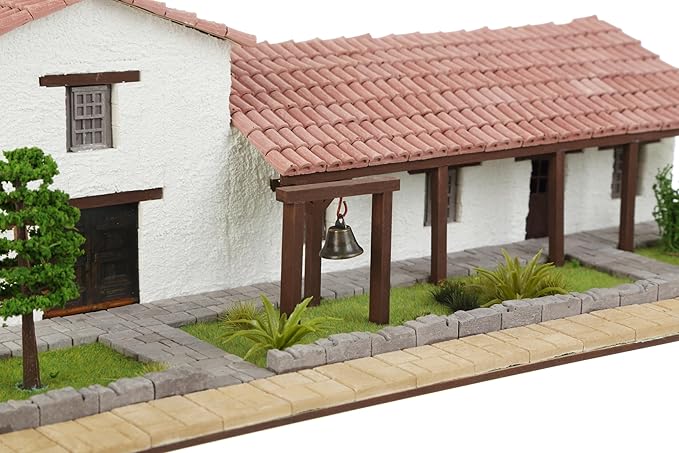 California Mission San Francisco Solano – 3D Mini-Bricks Architecture Kit, 1250 Pieces, Plaster Brick Construction Set, Stem Educational Model for Teens & Adults