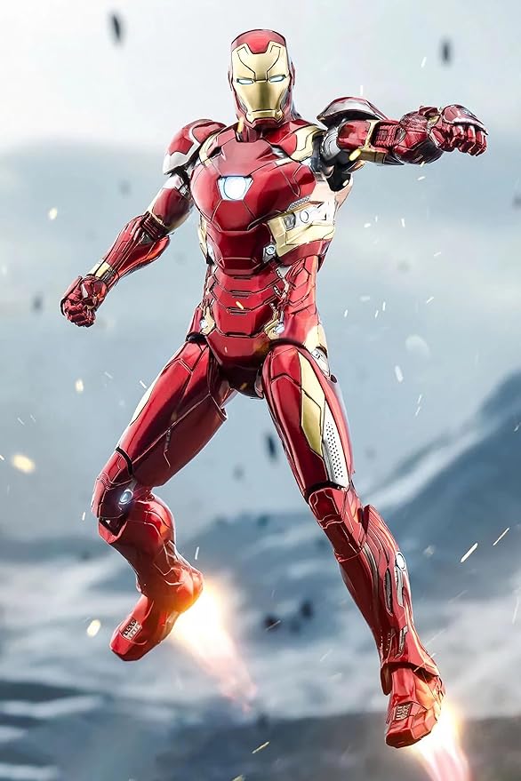 7 Inch MK46Ironman(1/10 Scale) Action Figure with Lots of Accessories,Exquisite Painting Collectible Toy