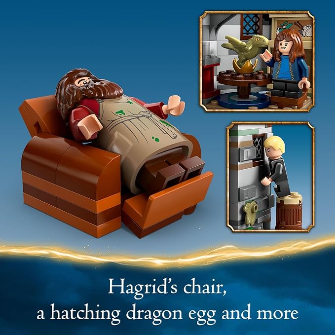 LEGO Harry Potter Hagrid's Hut: an Unexpected Visit - Harry Potter Toy for Boys & Girls Ages 8+ - Kids Building Toys W/Buildable House, 7 Minifigures & Dragon - 76428