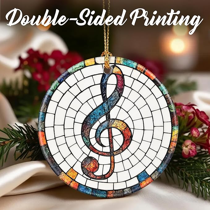 Musical Christmas Ornaments: Christmas Tree Ornaments, Holiday Decor for Musicians, Stocking Stuffers, Gift Ideas, Musician Gift, Music Teacher Gifts, Singer Gifts