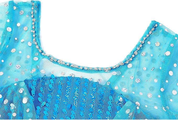 Princess Dresses for Girls Luxury Sequin Princess Costume Kids Fancy Dress up for Halloween Carnival Party Cosplay