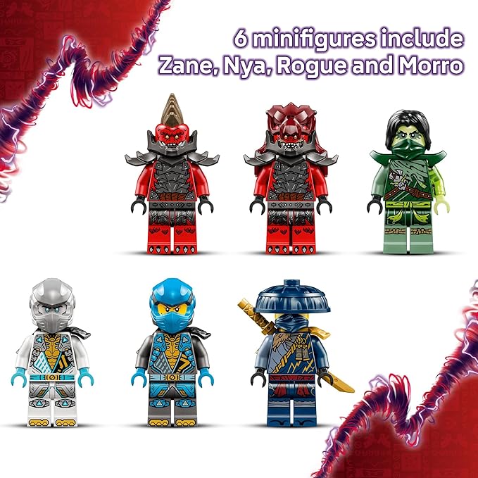 LEGO NINJAGO Dragonian Storm Village Toy Building Set - Pretend Play Playset for Kids, Boys and Girls, Ages 7+ - Spinner Toy with 6 Ninja Minifigures - Gift Idea for Birthdays - 71841