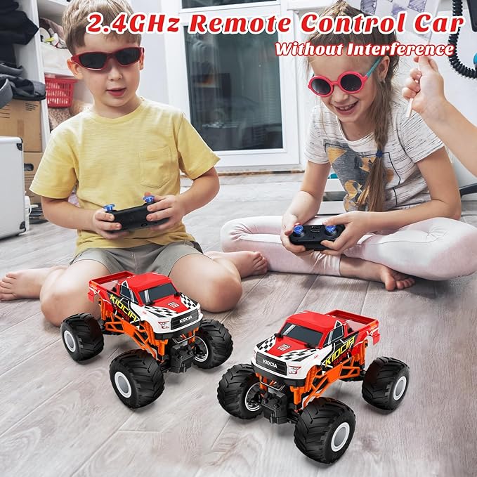 1:16 Scale RC Monster Truck - 2.4GHz All Terrain Car for Kids 4-12, 20 Km/h Off Road RC Truck, Christmas or Birthday Gift