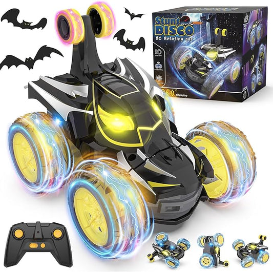 Remote Control Car Stunt RC Cars 360° Rotating with 2.4GHz Rechargeable Wheel Lights Toys Car Gift for Boys 3 4 5 6 7 8 9 10 11 12 (Black)