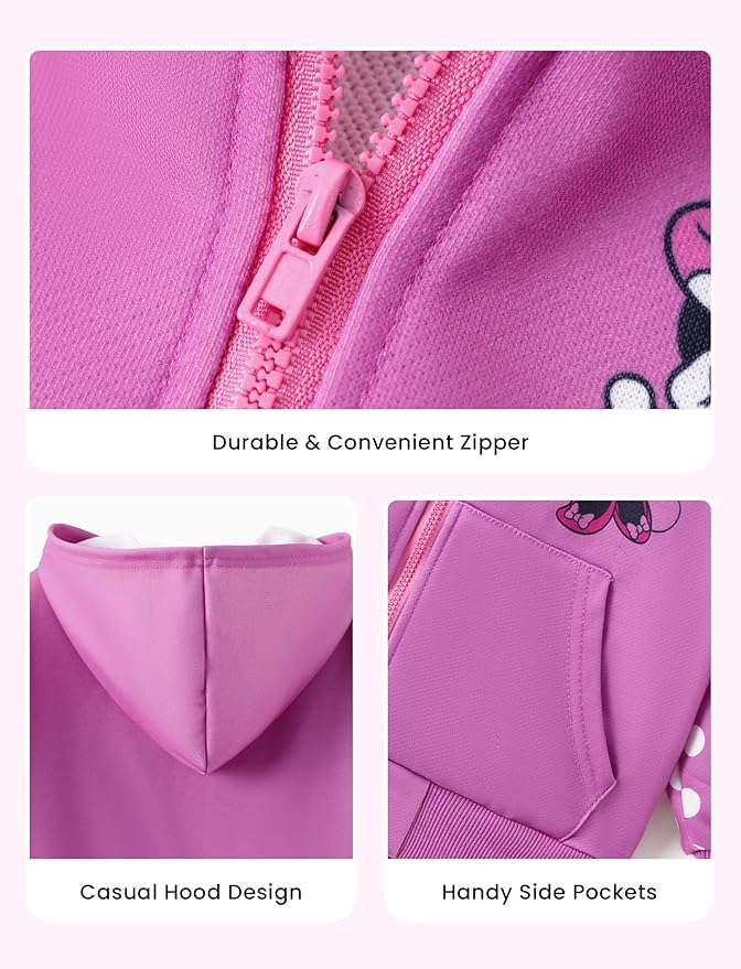 Disney Frozen Stitch Princess Minnie Mickey Spiderman Girls/Boys Zip Up Hoodie Fall Zipper Sweatshirt Jacket Toddler-Big Kid