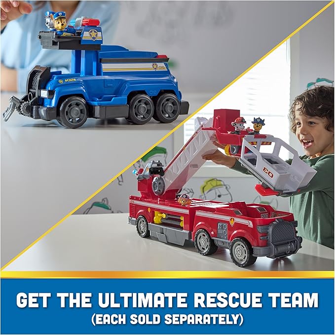 PAW Patrol Team Cruiser, Large Scale Vehicle with Exclusive Chase, Marshall, Skye, Rubble, Rocky & Zuma Action Figures, Toys for Boys & Girls Ages 3+