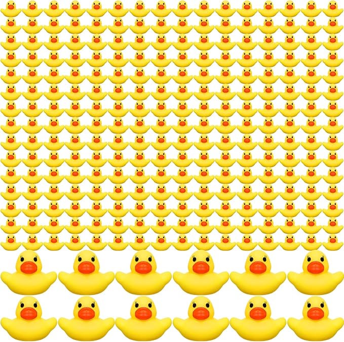 1500 Pcs Mini Rubber Ducks in Bulk Bath Toy Squeak Tiny Ducks for Kids Bathtub Shower Birthday Favors Party Decoration Gift, 1.57 x 1.57 x 1.18 Inches