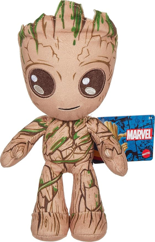 Marvel Plush Character Figure, 8-inch Groot Super Hero Soft Doll, Collectible Toy Gift for Kids & Fans Ages 3 Years Old & Up