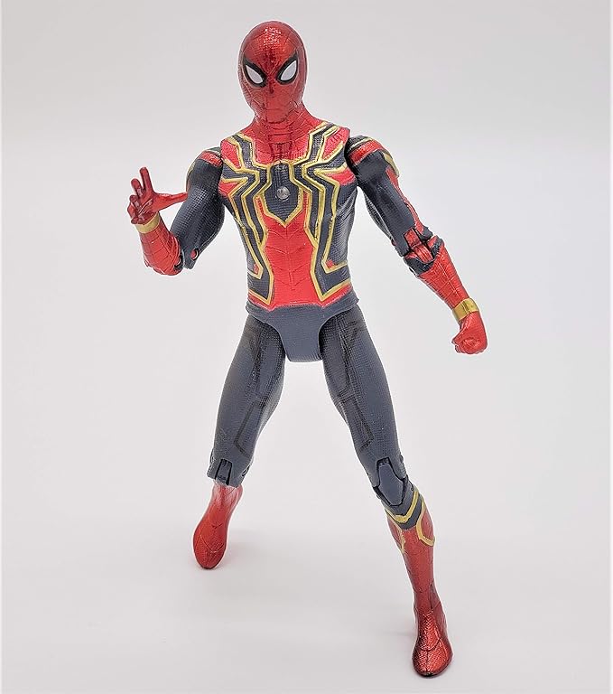 Premium SpiderMan Action Figure with LED in Iron Spider Costume