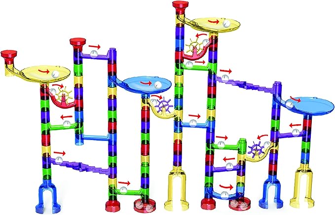 Marble Mania Marble Run - Marble Runs for Kids - 162 Pieces Plus Storage Tub - Construction Toys for 4-8 Year Old Boys or Girls - Educational STEM Toys for 4+ Year Olds