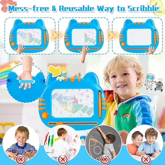 Magnetic Drawing Doodle Board for Toddler 1-3,Toddler Toys for 1 2 3 Year Old Boys Girls,Learning Educational Baby Kids Toys for Boys and Girls 18 Months,Christmas Birthday Gifts