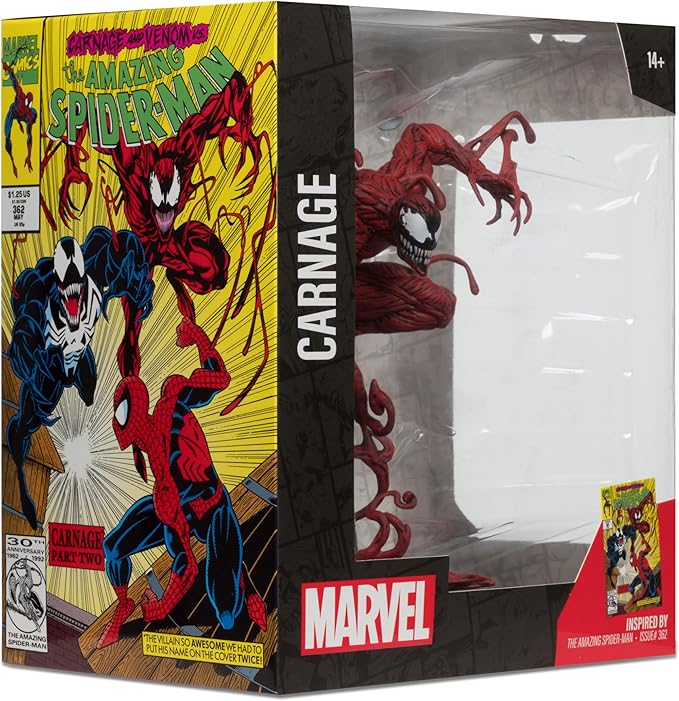McFarlane Toys Marvel Carnage 1:10th Scale Collectible with Scene (The Amazing Spider-Man #362)