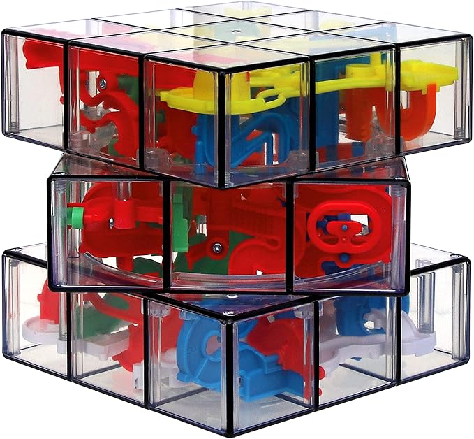 Rubik’s Perplexus Fusion 3x3 Gravity 3D Maze Game Brain Teaser Puzzle Ball | Anxiety Relief Items Cool Stuff | Sensory Toys for Adults & Kids Ages 8+