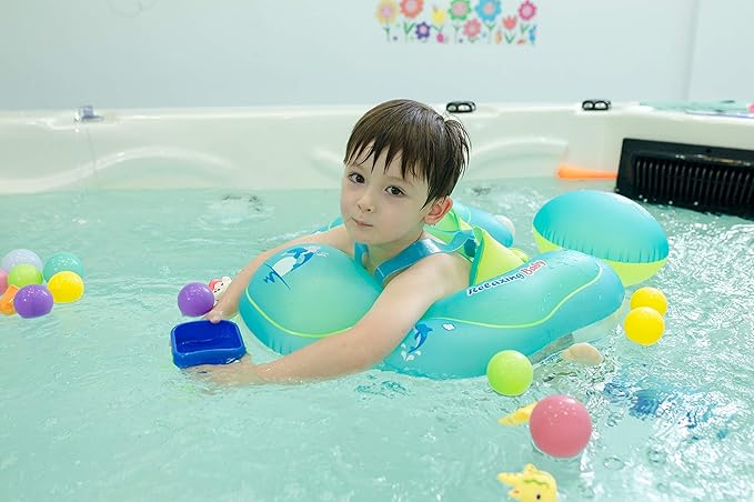 Swimming Ring with Adjustable Seat Pocket,Baby Swimming Pool Floats,Removable Floating Ball,New Upgrade Baby Swim Ring for Ages 6-36 Months Infant Toddler