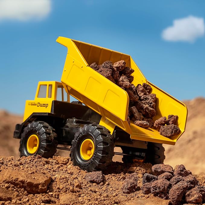 Tonka Retro Mighty Dump Truck - Collector's Edition - Made with 2X More Steel, Kids Construction Toy, Metal Truck, Toy Truck for Boys and Girls, Kids, Toddlers, Ages 3+