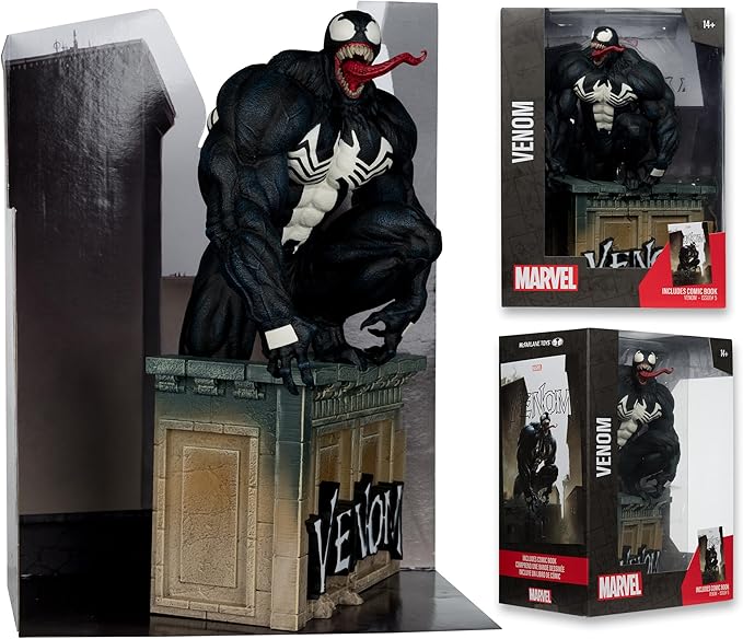 McFarlane Toys - Marvel Venom 1:6th Scale Collectible with Scene & Comic (Venom #5)