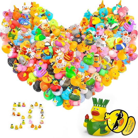 50Pcs Rubber Ducks with Tags for Ducking,Jeep Ducks for Ducking,Jeep Ducks with Tags for Ducking,50 Pack Rubber Ducks+50Cards Tags+50 Straps (50 PCS)…