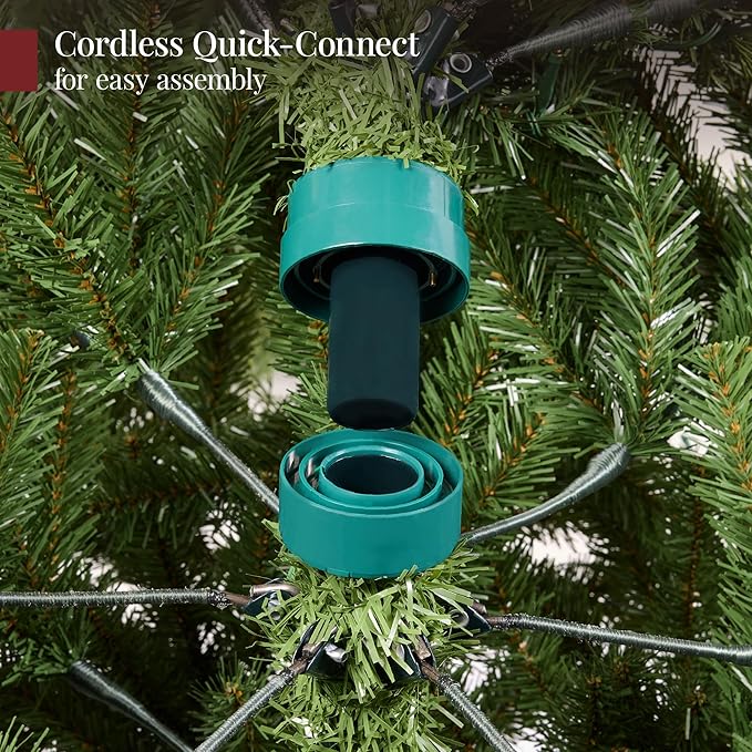 Best Choice Products Pre-Lit Cedar Cypress Christmas Tree w/Twinkling Lights, 6ft Lighted Artificial Holiday Décor, White & Multicolored LEDs