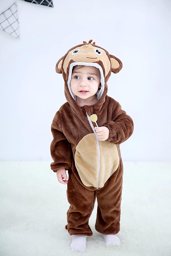 Dream cosplay Unisex Baby Costume,Baby Flannel Animal Halloween Home Clothing
