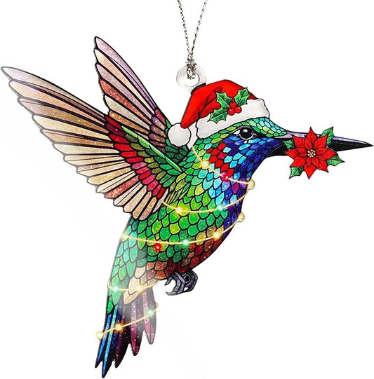 Hummingbird Christmas Ornament - Hummingbird Gifts for Women - Bird Ornaments for Christmas Tree - Hanging Decor for Door Yard Outdoor or Windows - Christmas Ornament 2025 - Gift Exchange