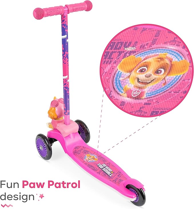 3D Kick Scooter for Kids, Self-Balancing 3 Wheeled Light Up Scooter with Extra Wide Anti-Slip Deck, Rear Brake, Lean to Steer, Lightweight Design, for Kids 3 and up, 75 LB Limit