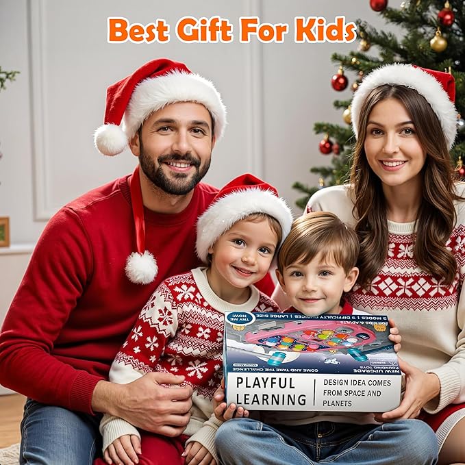 WAYKEE Whack a Mole Game, Toys for Ages 3-4 5-7 8-12 Girls Boys, Whack Game for Toddlers, Gifts for 3 4 5 6+ Year Old Girls Boys, Early Learning Educational Toys with 2 Hammers Sound & Light