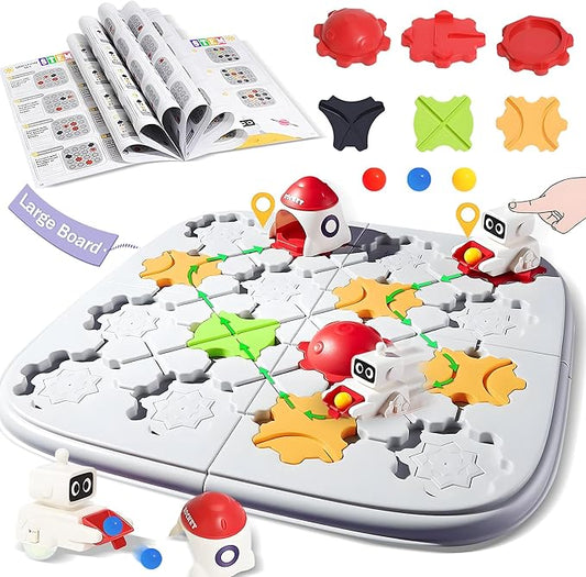 Smart Logical Road Builder Brain Teasers Puzzle Game, Educational STEM Learning Toy, Montessori Preschool Travel Toy Board car Games for Kids Ages 4-8 Educational Toys Logic Games