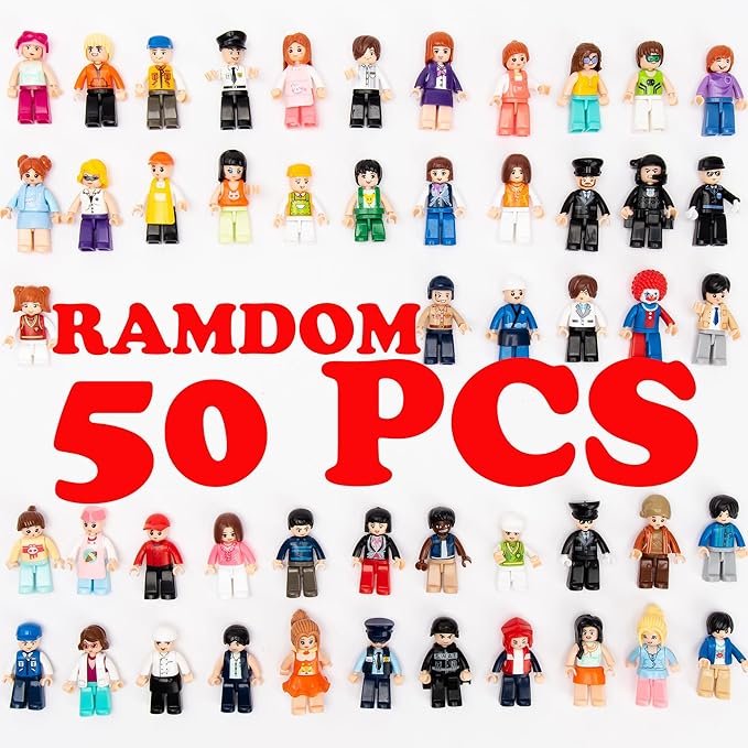 50 PCS RAMDOM Minifigures Building Minifigs Mini Figure People Toy Mystery Pack