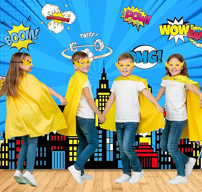 D.Q.Z Superhero-Capes for Kids 20 Sets, Group Super Hero Costume Toys for 3-10 Boys Girls Halloween Birthday Gifts