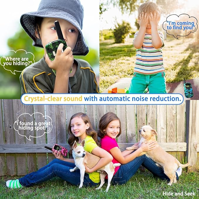 Walkie Talkies for Kids Toys for Boys Girls 4-6, 3 Miles Range Walkie Talkie to Camping, Outdoor 4 Year Old Girl Birthday Gifts for 3 4 5 6 7 Year Old Boy Girl Gifts Age 6-8 (Camo)