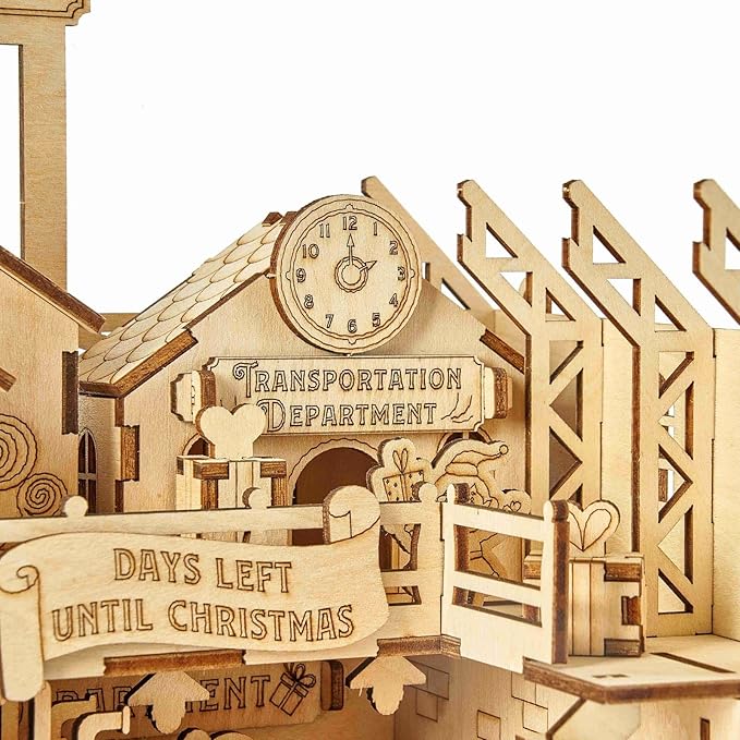 3D Wooden Puzzles Santa's Factory Model Kits, Brainteaser and Puzzle for Christmas/Birthday,Gifts for Adults and Teens to Build Combination