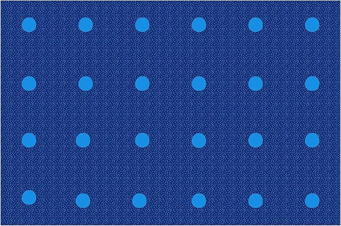 KidCarpet On The Spot Seating Classroom Carpet, 4' x 6' Rectangle, Blue on Blue