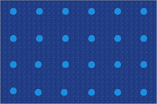 KidCarpet On The Spot Seating Classroom Carpet, 4' x 6' Rectangle, Blue on Blue