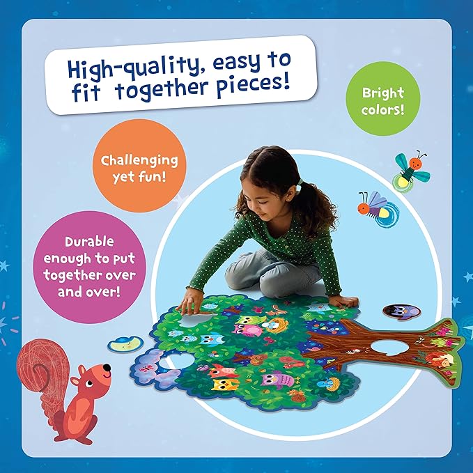 Peaceable Kingdom Hoot Owl Hoot Floor Puzzle – Giant Floor Puzzle for Kids Ages 5 & up – Great for Classrooms