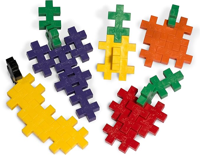 PLUS PLUS Big - 15 Piece Basic Mix - Construction Building Stem/Steam Toy, Interlocking Large Puzzle Blocks for Toddlers and Preschool