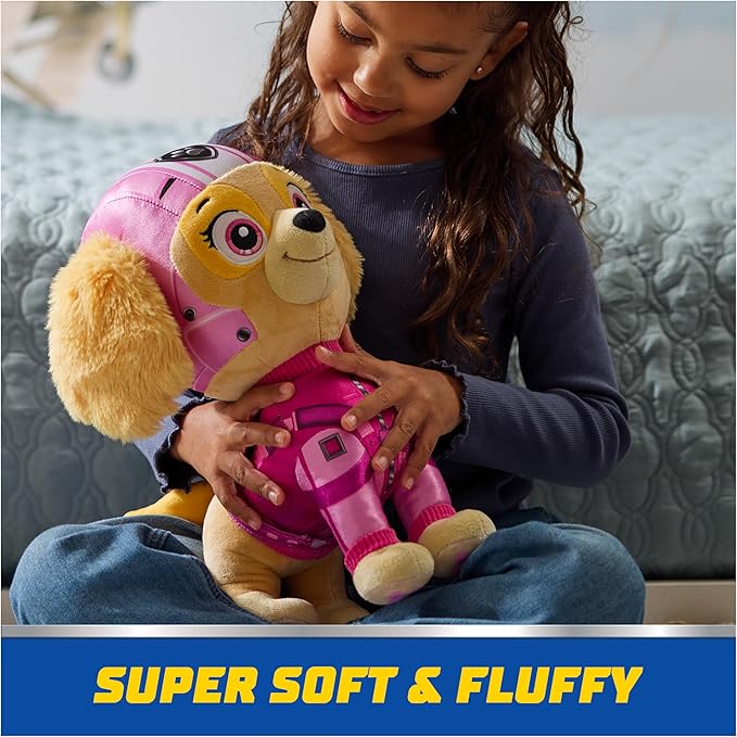 PAW Patrol: Air Rescue, Skye Plush Toy, 12-Inch Tall, Premium Stuffed Animals, with Removable Backpack, Kids Toys for Boys and Girls Ages 3 and up