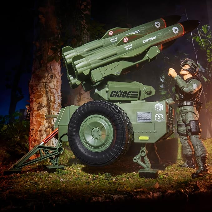 G.I. Joe Classified Series #182, Clayton “Hawk” Abernathy with M.M.S. (Mobile Missile System) Towable Vehicle, Collectible 6 Inch Action Figure Set