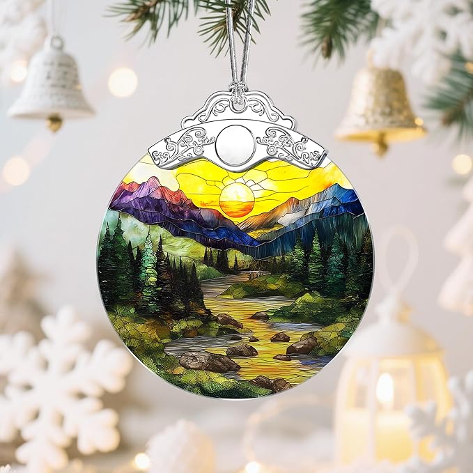 Mountain Range Christmas Ornaments: Christmas Tree Ornaments, Holiday Decor for Nature Lover, Stocking Stuffers, Gift Ideas, Xmas Gifts & Gifts for Mom, Grandma