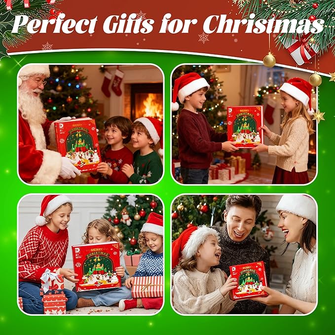 2025 Advent Calendar Building Set, Christmas Buiding Blocks for Kids, 24 Days Countdown Buiding Sets Christmas Toys for Kids