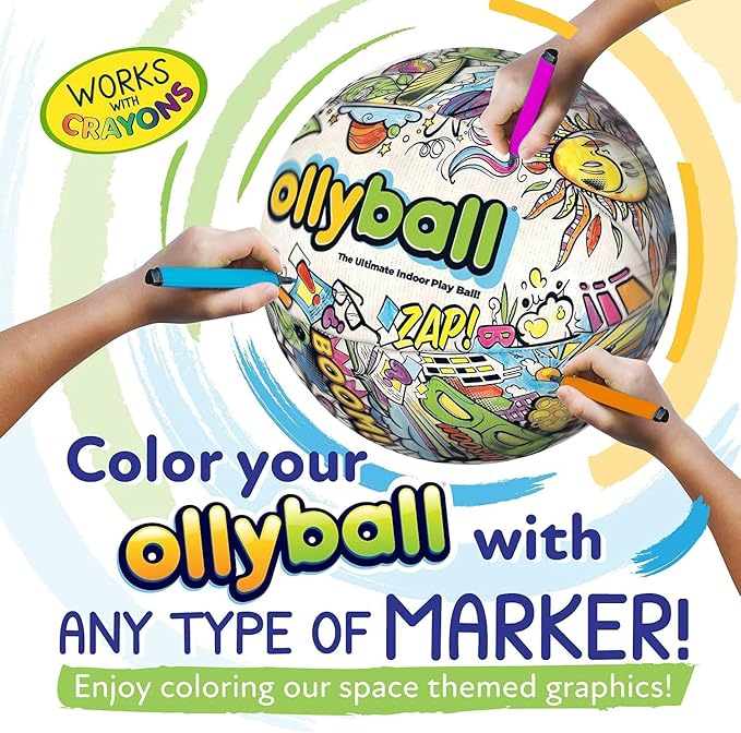 Ollyball Peppa Pig - Toy of The Year Indoor Colorable Kickball - Gifts for Kids and Adults to Play Ball in The House