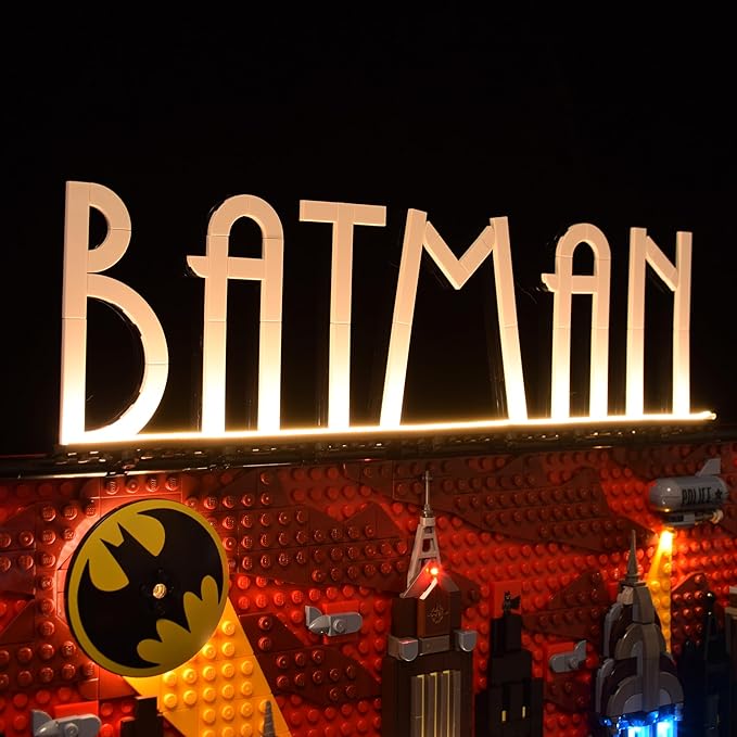 LightGo LED Lighting Kit Designed for Batman Compatible with Lego 76271 The Animated Series Gotham City Building Set - Not Include Model (Remote Version)