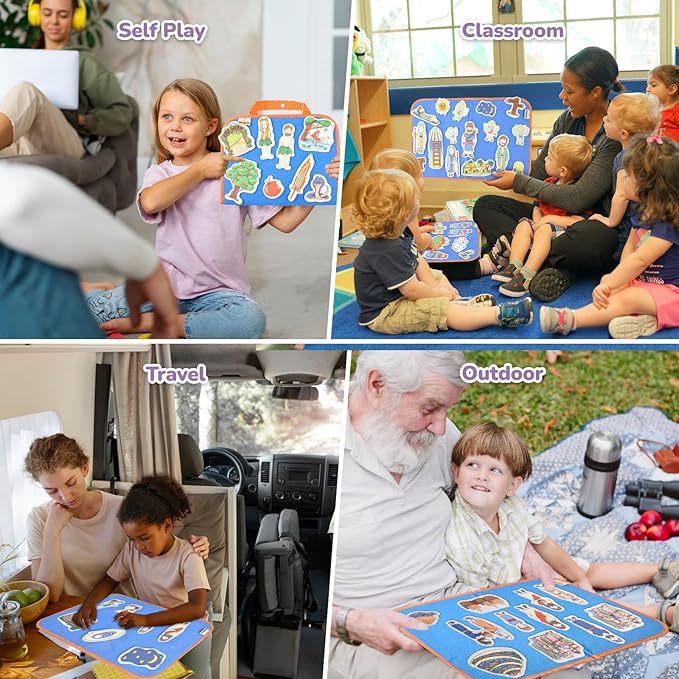 CHEFAN 12 Pack Felt Board Bible Stories Pieces，Flannel Board Stories for Preschool Activities Included a Felt Bag