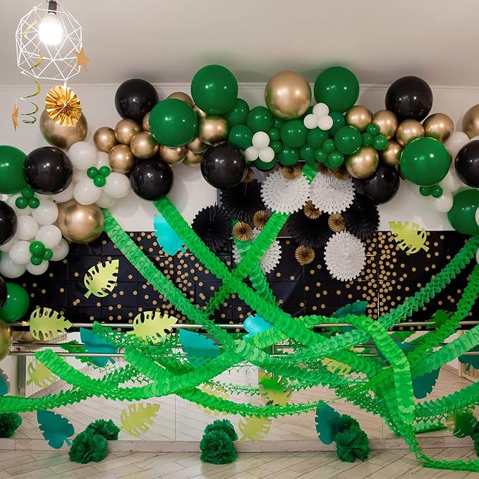 300 Pcs Latex Balloons Different Sizes 5/10/12/18 Inch Party Anniversary Balloons Bulk for Birthday Wedding Baby Shower Party Decoration(Dark Green)