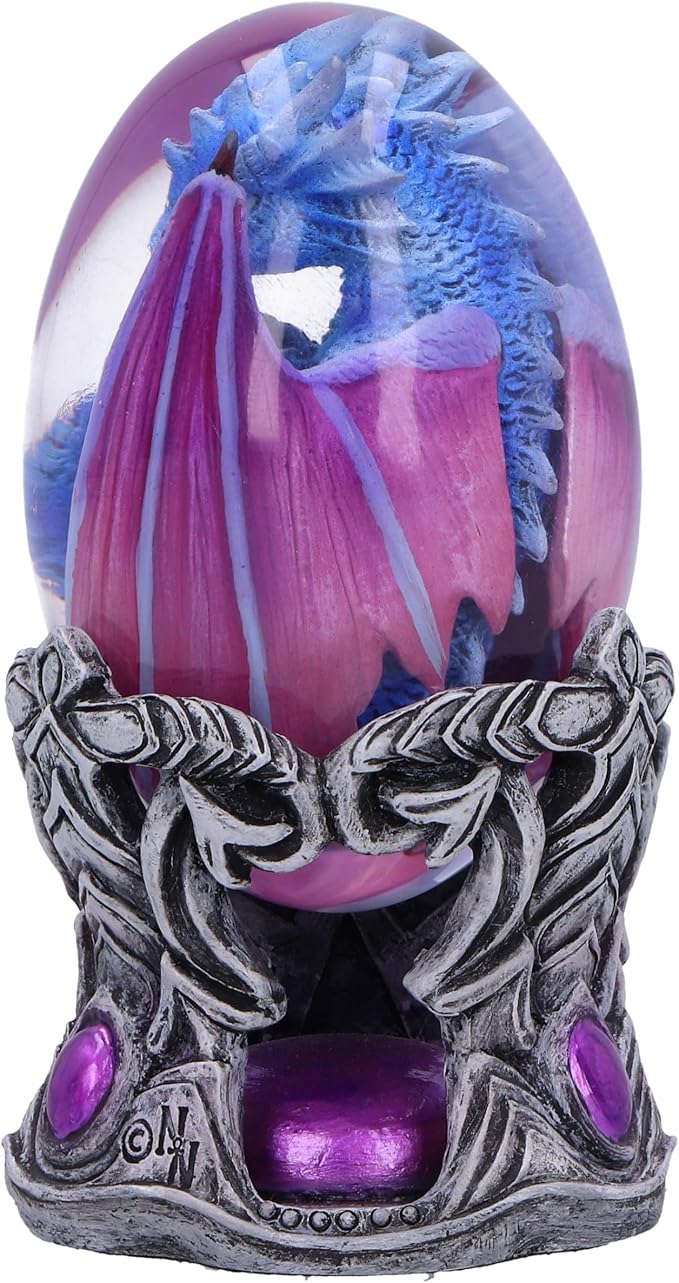 Nemesis Now Elemental Dragonlings, Glass Egg Figurine, Cast in The Finest Resin, Expertly Hand-Painted - Water